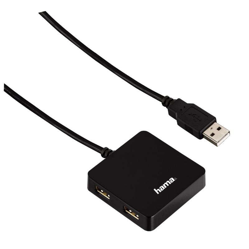 USB 2.0 HUB 1:4 BUS-POWERED BLACK