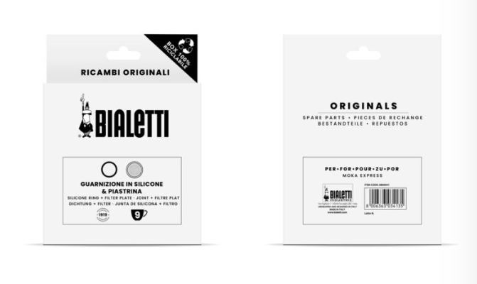 SILIKONSKA BRTVA I FILTER ZA MOKU BIALETTI 2 ŠALIC
