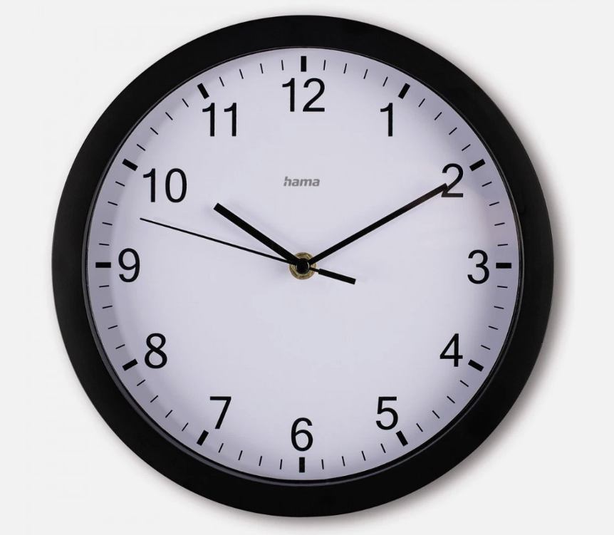 HAMA ELBA ZIDNI SAT 25 CM CRNI
